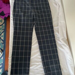 Banana Republic Black Plaid Dress Pants